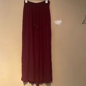 Maroon Comfortable Flair Pants